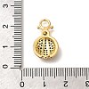 Brass Micro Pave Cubic Zirconia Pendants KK-M295-23G-01-3