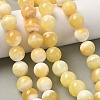 Natural Yellow Jade Beads Strands G-F818-A03-14mm-1