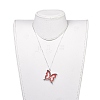 Glass Dangle Earring & Pendant Necklace Jewelry Sets SJEW-JS01076-8