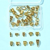 40Pcs 10 Styles Tibetan Style Alloy Tube Bails FIND-FS0002-42-7