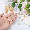 40Pcs 2 Style Shell Pearl Pendants PALLOY-CA00027-3