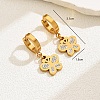 Fashionable Classic Butterfly 201 Stainless Steel Hoop Earrings MR2941-4