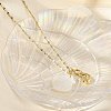 Summer Beach Natural Shell & 304 Stainless Steel Pendant Necklaces for Women NJEW-P323-01C-G-3