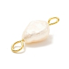 Natural Cultured Freshwater Pearl Beads Links Connectors X1-PALLOY-JF00943-02-3