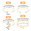 4Pcs 4 Styles Iron Three Loops Wire Wrap Bracelet Set BJEW-FI0001-19-2