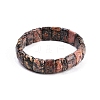 Natural Leopard Skin Jasper Beaded Stretch Bracelets for Women Men BJEW-M049-08B-4