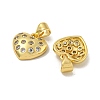 Brass Micro Pave Cubic Zirconia Pendants KK-N254-135A-G-2