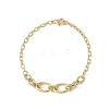 Brass Cable & Figaro Chain Bracelets for Women BJEW-JB12847-2
