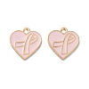 Light Gold Tone Zinc Alloy Enamel Pendants ENAM-WH0061-12B-1