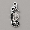 Alloy with Crystal Rhinestone & Black Enamel Pendants LS-FIND-WH0126-176D-P-1