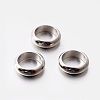 Flat Round 201 Stainless Steel Spacer Beads STAS-E082-10-1