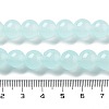 Imitation Jade Glass Round Beads Strands GLAA-A016-01C-5