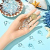 50Pcs 2 Colors Transparent Acrylic Pendants MACR-YW0004-33-5