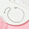 304 Stainless Steel Curb Chain & Paperclip Chain Bracelets BJEW-JB14161-02-2