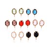 Brass Stud Earring Findings KK-S365-004-1