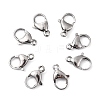 Polished 304 Stainless Steel Lobster Claw Clasps STAS-R072-08A-6