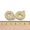 Brass Micro Pave Clear Cubic Zirconia Pendants KK-Z041-01G-Q-3