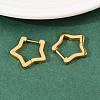 3304 Stainless Steel Star Hoop Earrings EJEW-P324-02G-2