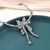 Bowknot Brass Micro Pave Cubic Zirconia Link Chain Bracelets for Women BJEW-A279-01P-3