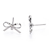 Brass Stud Earring Findings X-KK-S350-013P-3