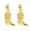 Brass Micro Pave Clear Cubic Zirconia Pendants KK-A290-02G-1