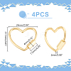 4Pcs Brass Screw Carabiner Lock Charms KK-UN0001-98-3