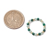 Natural Green Aventurine Beaded Stretch Rings RJEW-JR00867-03-3