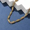 304 Stainless Steel Spiral Link Chain Necklaces NJEW-S442-10G-2