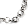 Anti-Tarnish 201 Stainless Steel Column Link Chain Necklace & Bracelets Set SJEW-G083-11P-3