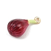 Fruit Alloy Enamel Pendants X-ENAM-P264-02E-G-3
