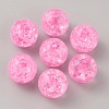 Transparent Crackle Acrylic Beads CACR-WH0002-01A-1