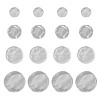 16Pcs 4 Styles 1-Hole Alloy Shank Buttons BUTT-HY0001-16MG-1