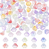 100Pcs 10 Colors Transparent Two Tone Spray Painted Glass Beads GLAA-ME0001-02-1