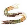 Natural Unakite & Quartz Crystal & Chinese Southern Jade & Yellow Aventurine & Sesame Jasper Beads Strands G-H333-03H-3