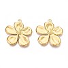 304 Stainless Steel Flower Pendants X-STAS-T067-30G-1