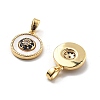 Brass Micro Pave Cubic Zirconia Charms KK-B129-16G-2