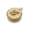 Brass Micro Pave Clear Cubic Zirconia Pendants KK-G530-01A-G-2