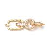 925 Sterling Silver Micro Pave Clear Cubic Zirconia Fold Over Clasps SE-CBAF1B0-02G-1
