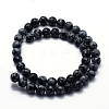 Natural Snowflake Obsidian Beads Strands G-I199-36-6mm-2