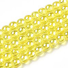 Electroplate Transparent Glass Beads Strands GLAA-T032-T4mm-AB12-1