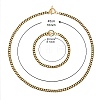 Brass Curb Chain Bracelets & Necklaces Sets NJEW-SZ0001-03G-A-2