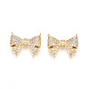 Brass Micro Pave Cubic Zirconia Pendants KK-N257-38G-1