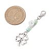 4Pcs Saint Patrick's Day Clover Alloy Pendant Decorations HJEW-JM02790-3