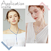 12Pcs 4 Colors Alloy & AB Color Heart Acrylic Link Chain Rosary Bead Necklaces NJEW-GO0001-20-5