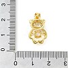 Bear Rack Plating Brass Micro Pave Cubic Zirconia Pendants KK-S396-22-3