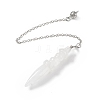 Natural Quartz Crystal Pointed Dowsing Pendulums AJEW-B020-06P-09-2