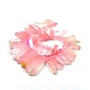 Irregular Strip Natural Rose Quartz Graduated Beads Strands G-P064-13-2