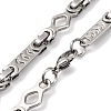 201 Stainless Steel Oval and Rhombus Links Necklace NJEW-F222-18P-2