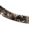 Natural Black Rutilated Quartz Beads Strands G-RM250104-C3-8