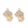 Rack Plating Alloy Rhinestone Pendants PALLOY-T091-25M-G-2